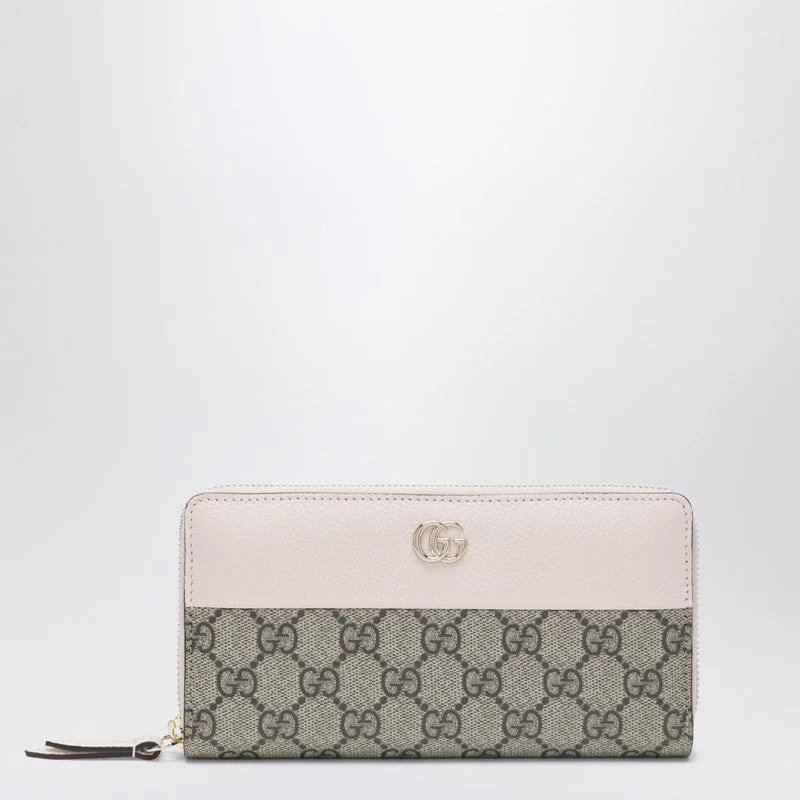 Gucci Gg Marmont Zip-Around Wallet In Marshmallow/Mustard Women - 1