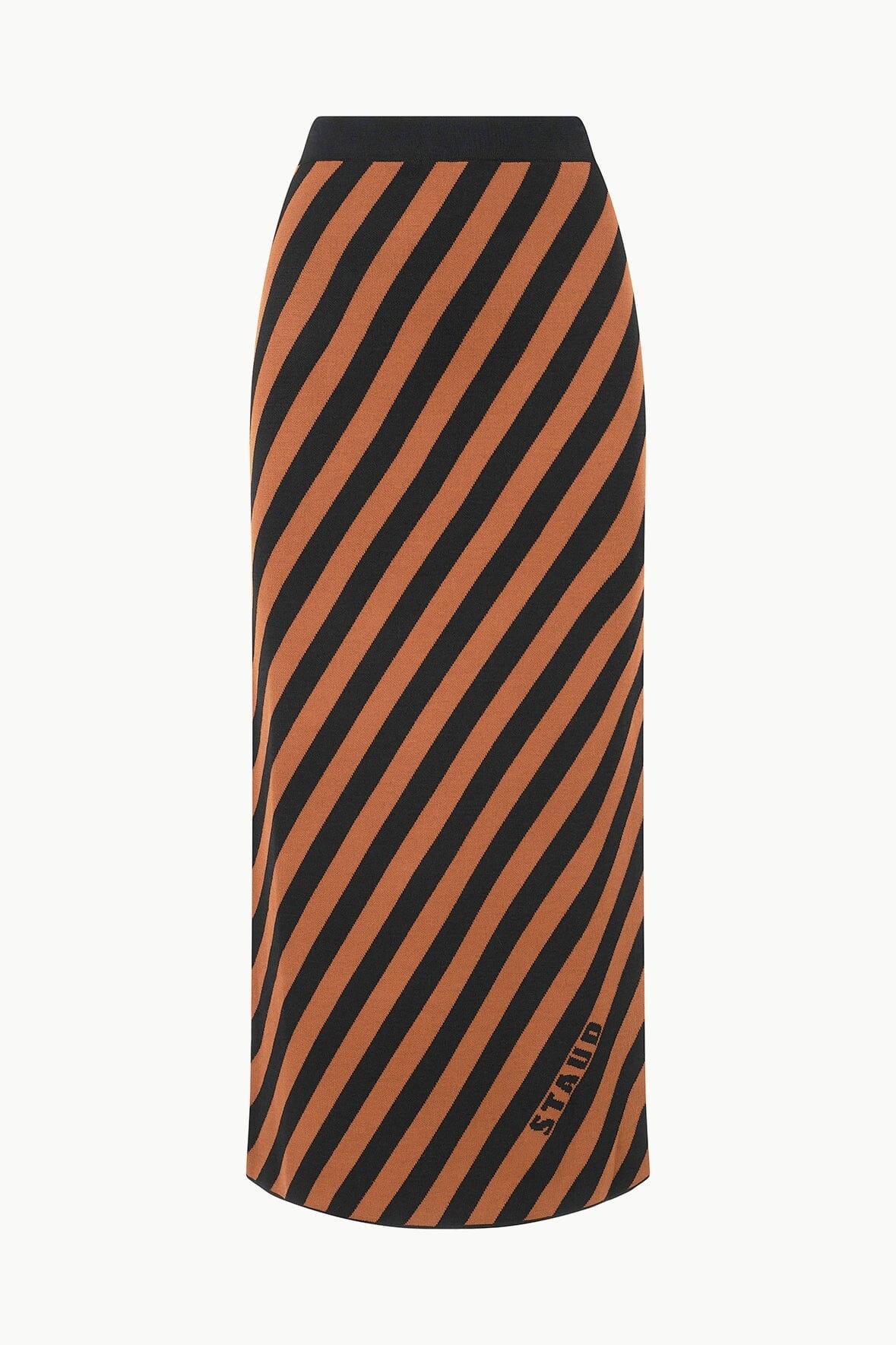 STAUD GIOVANNI SKIRT BLACK TAN SEASHORE STRIPE - 1