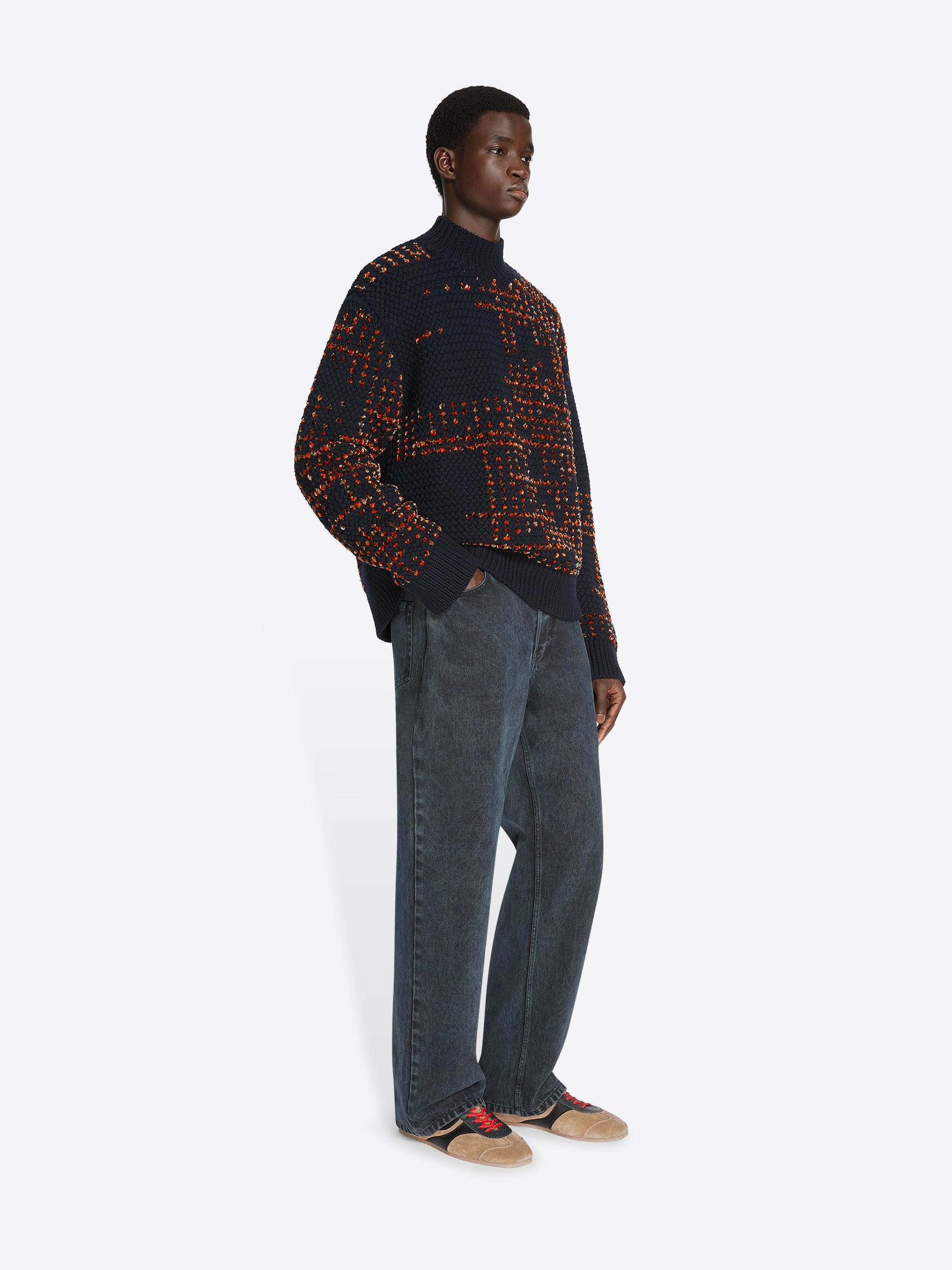 JACQUARD WOOL SWEATER - 3
