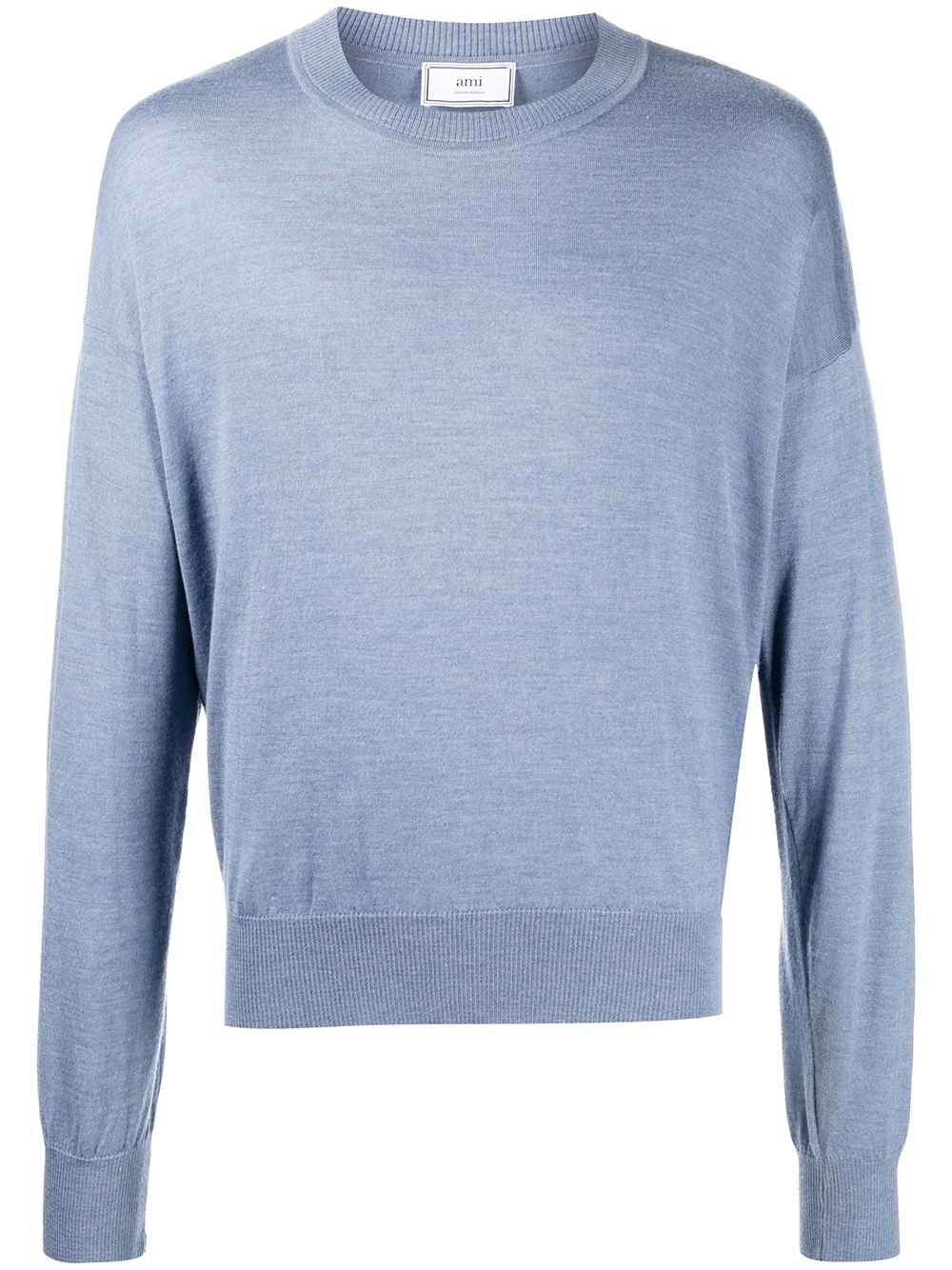 knitted crew neck jumper - 1