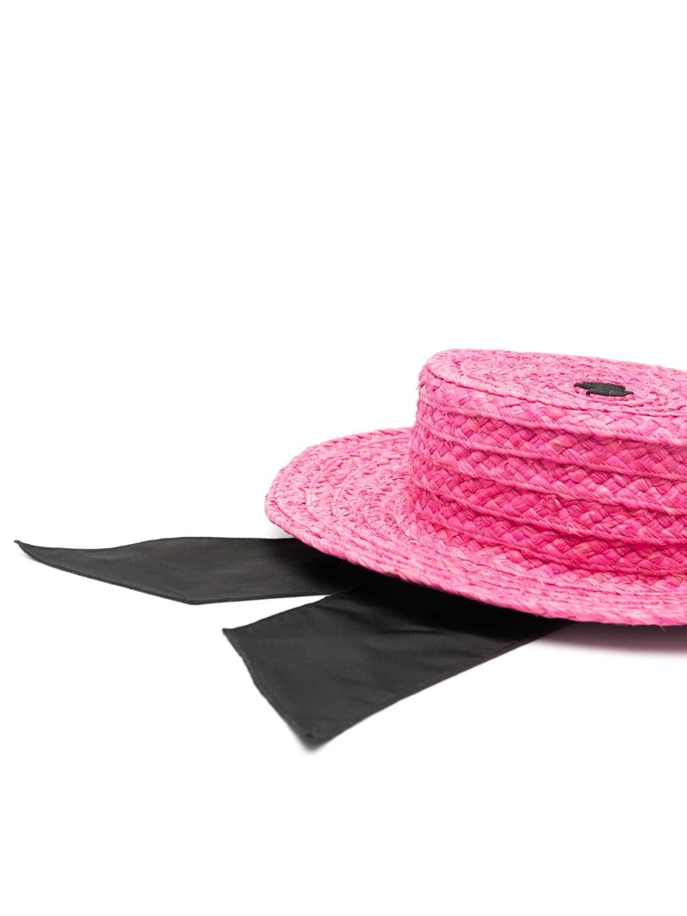 two-tone raffia boater - 2
