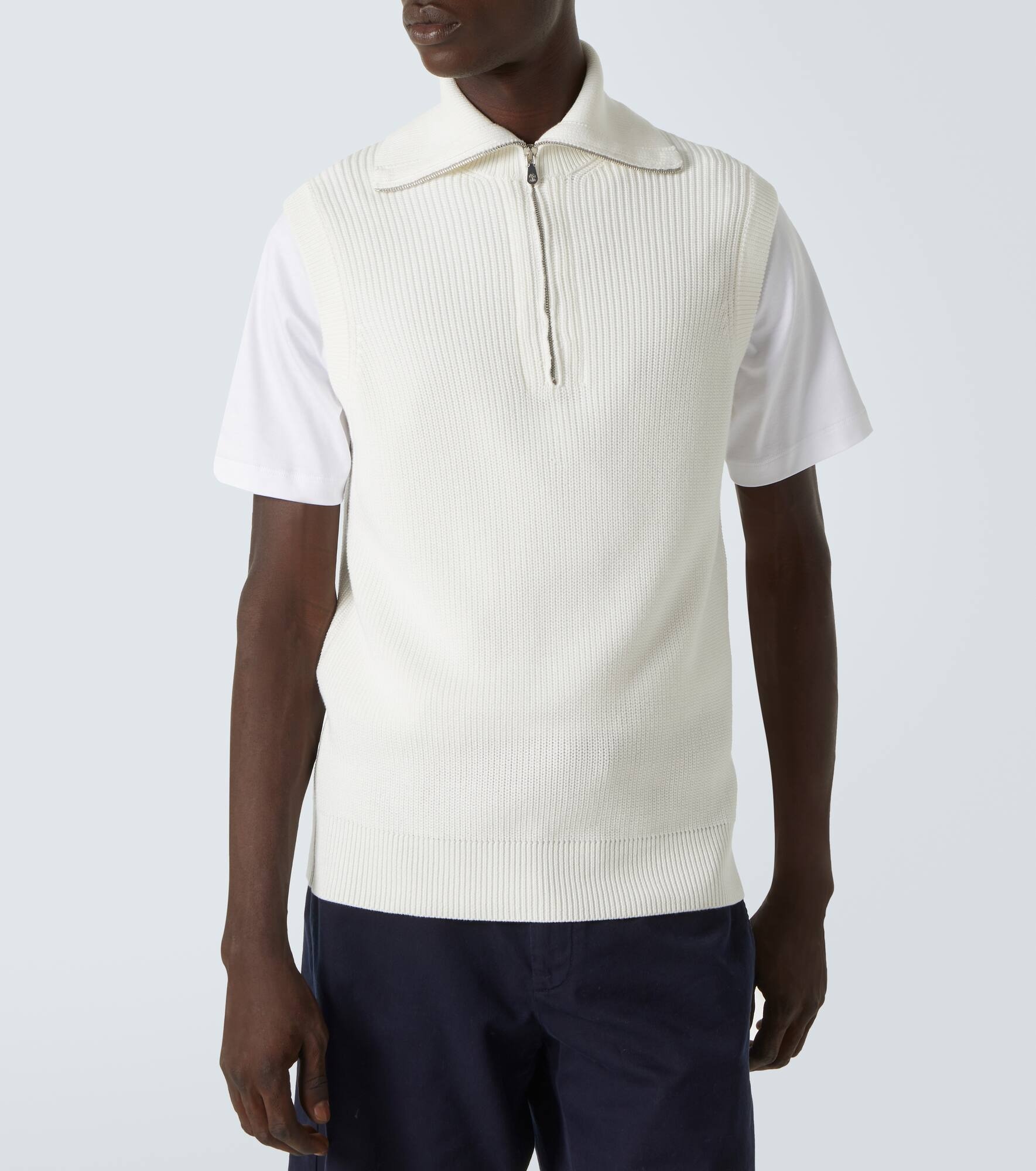 Half-zip cotton vest - 3