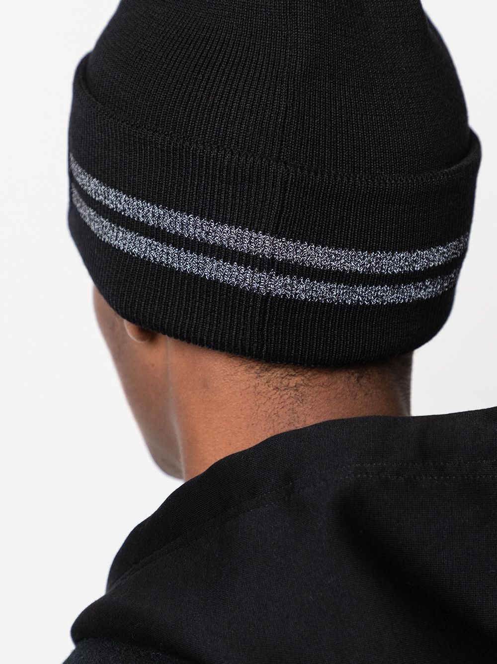 reflective-detail wool beanie - 4