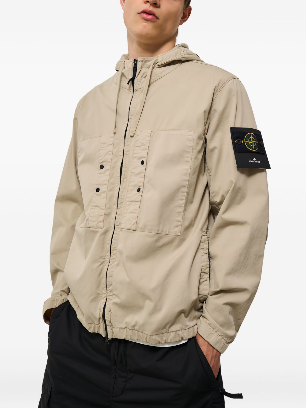 logo hooded jacket - 3