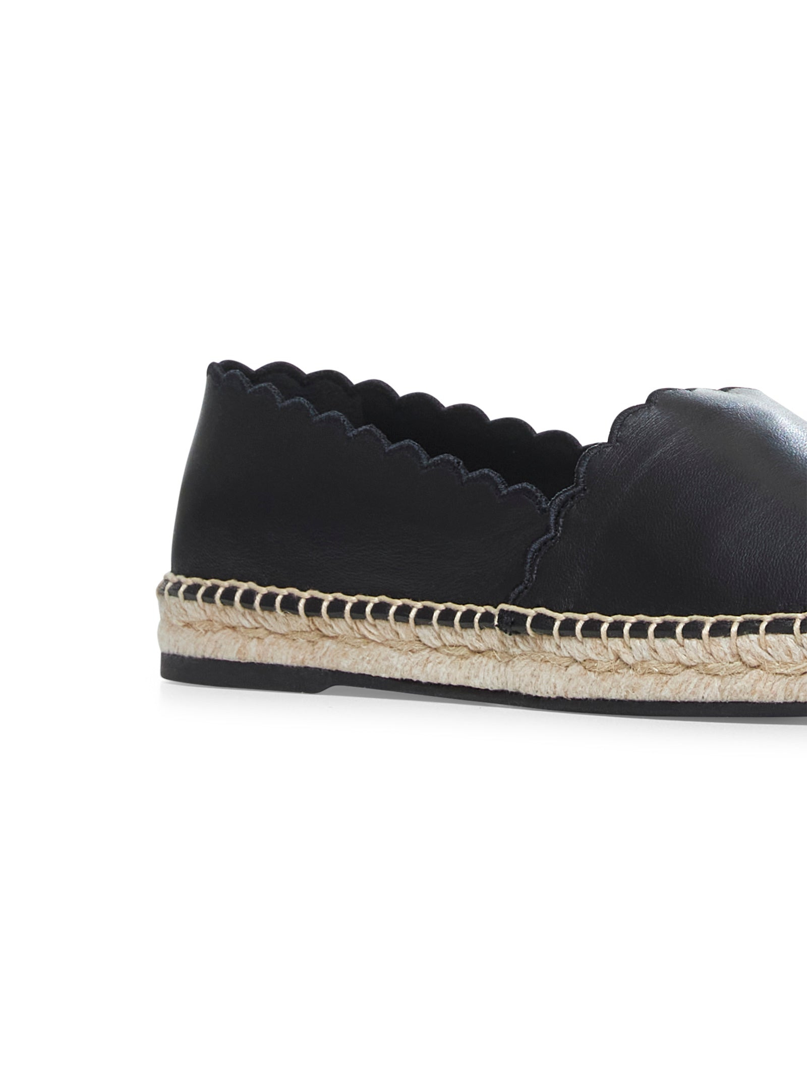 Chloé Women Black Leather Espadrilles - 4