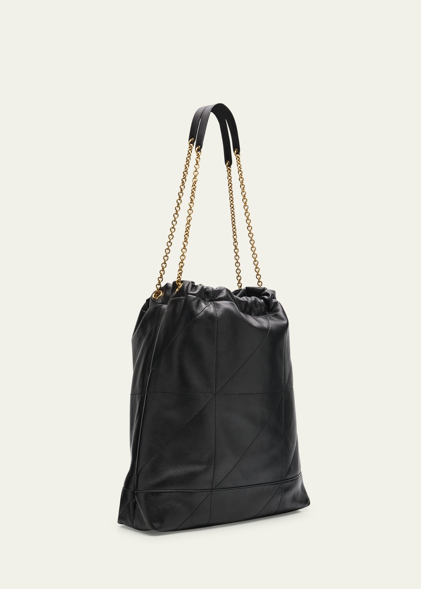 Jamie Large Pochon YSL Shoulder Bag in Quilted Lambskin Leather - 2