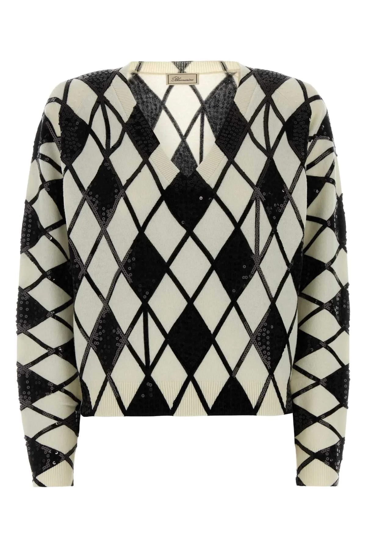 Blumarine Women Embroidered Wool Blend Sweater - 1