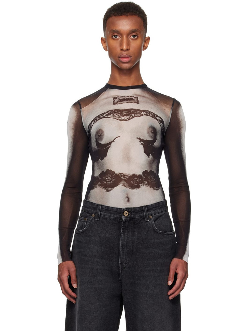 Black & White 'Body Lace Marinière' T-shirt 1