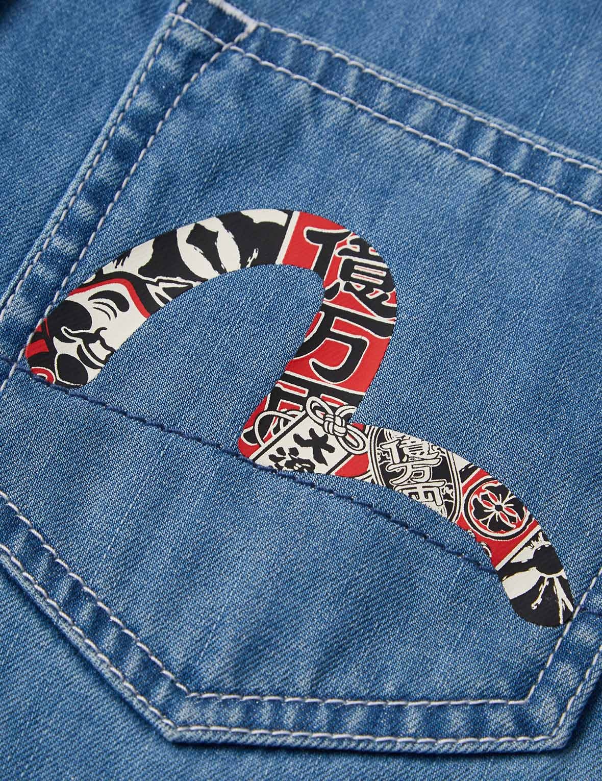 BIG CATCH PRAYER FESTIVAL GRAPHIC DAICOCK DENIM SHIRT - 8