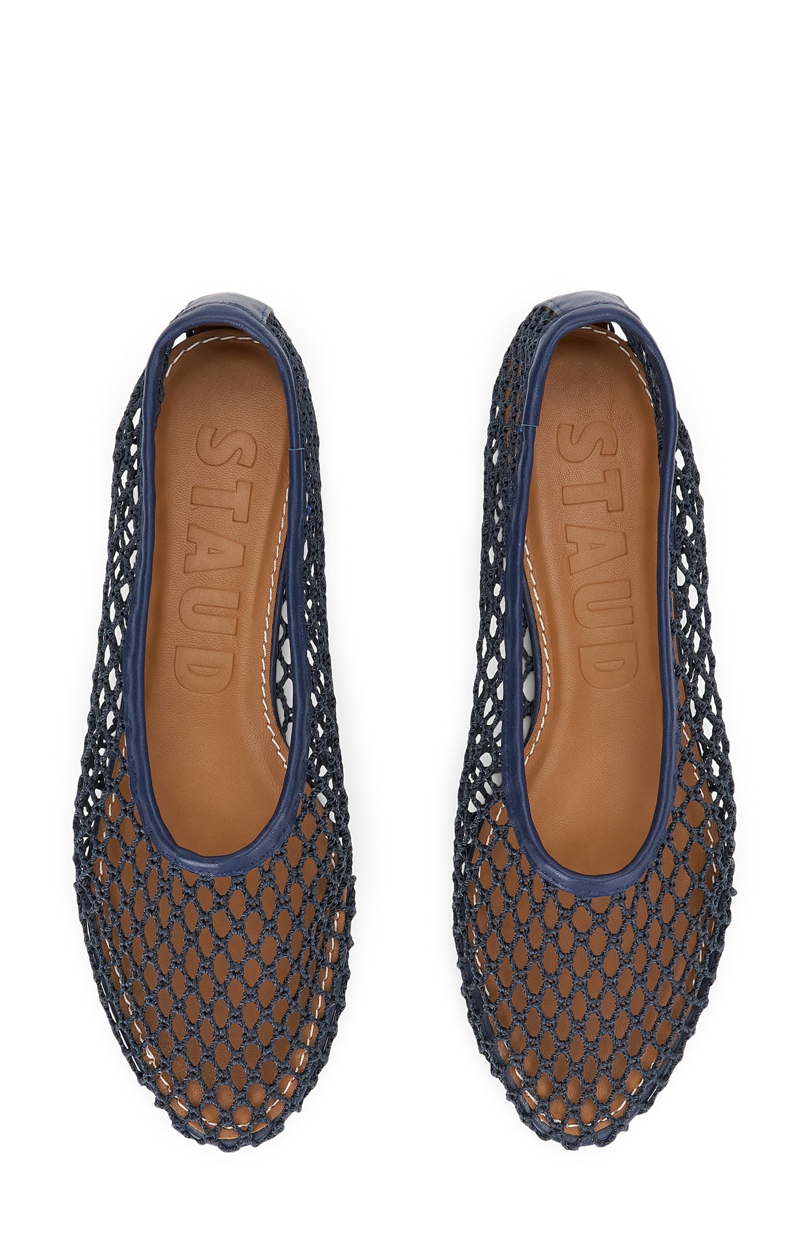 STAUD Alba Ballet Flat in Navy at Nordstrom - 4
