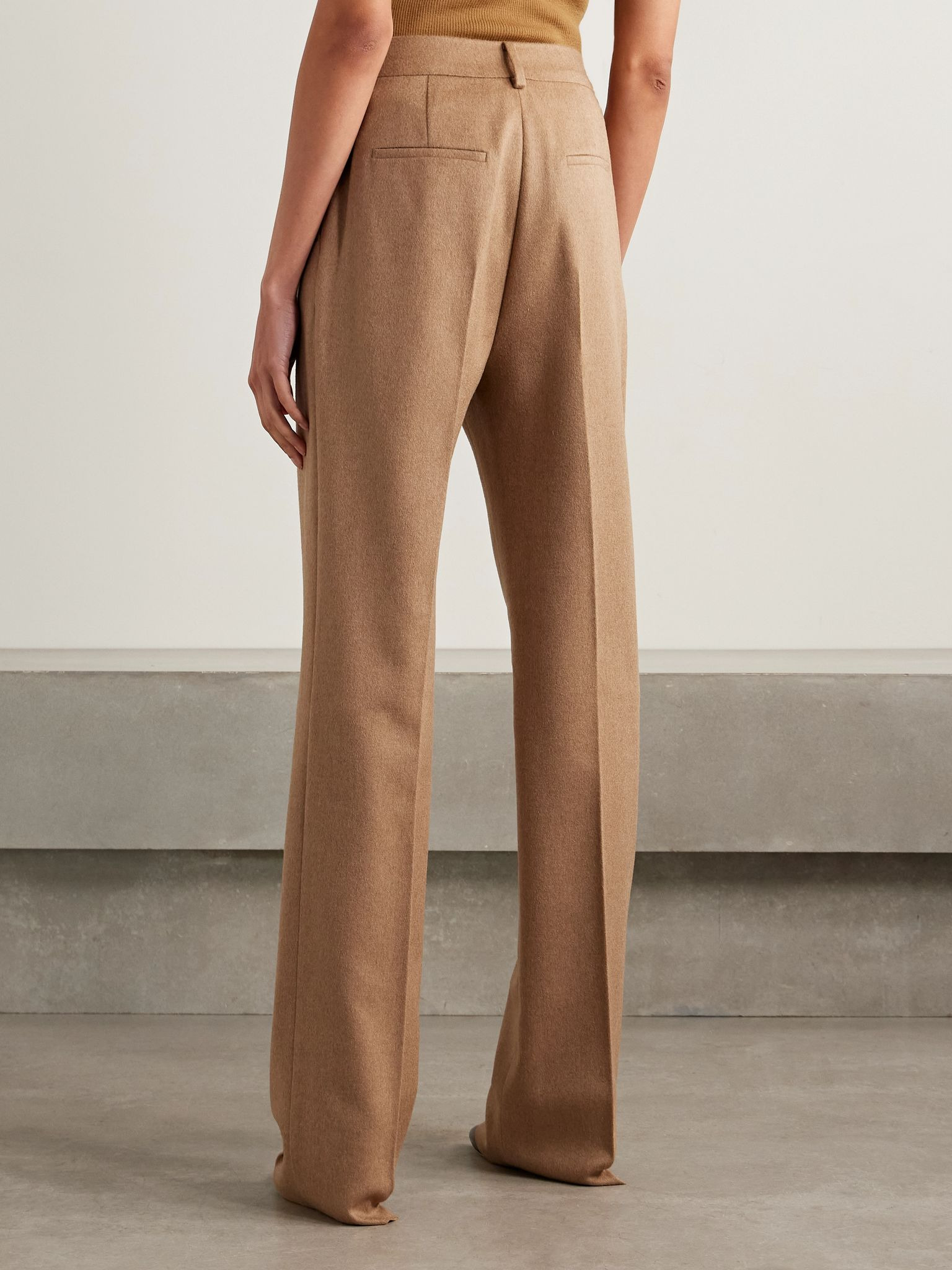 Camel hair straight-leg pants Camel - 3