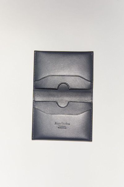 Acne Studios Leather card case - Dark Blue outlook