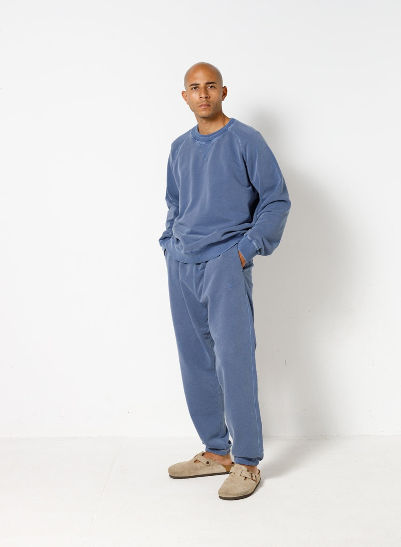 Embroidered Arrow Crew in Denim 3