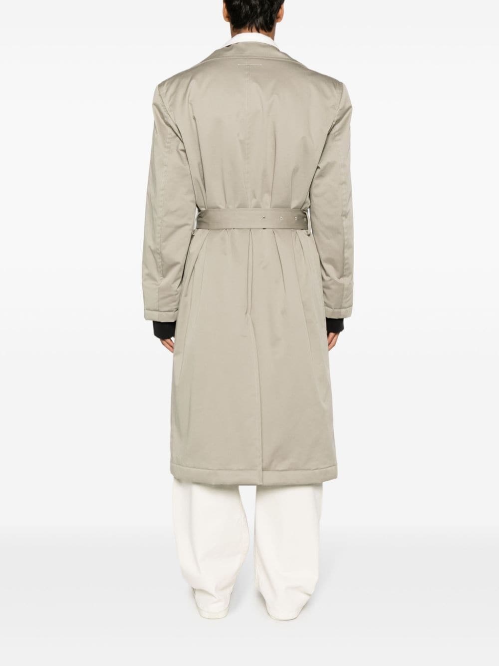 belted double-breasted coat - 4