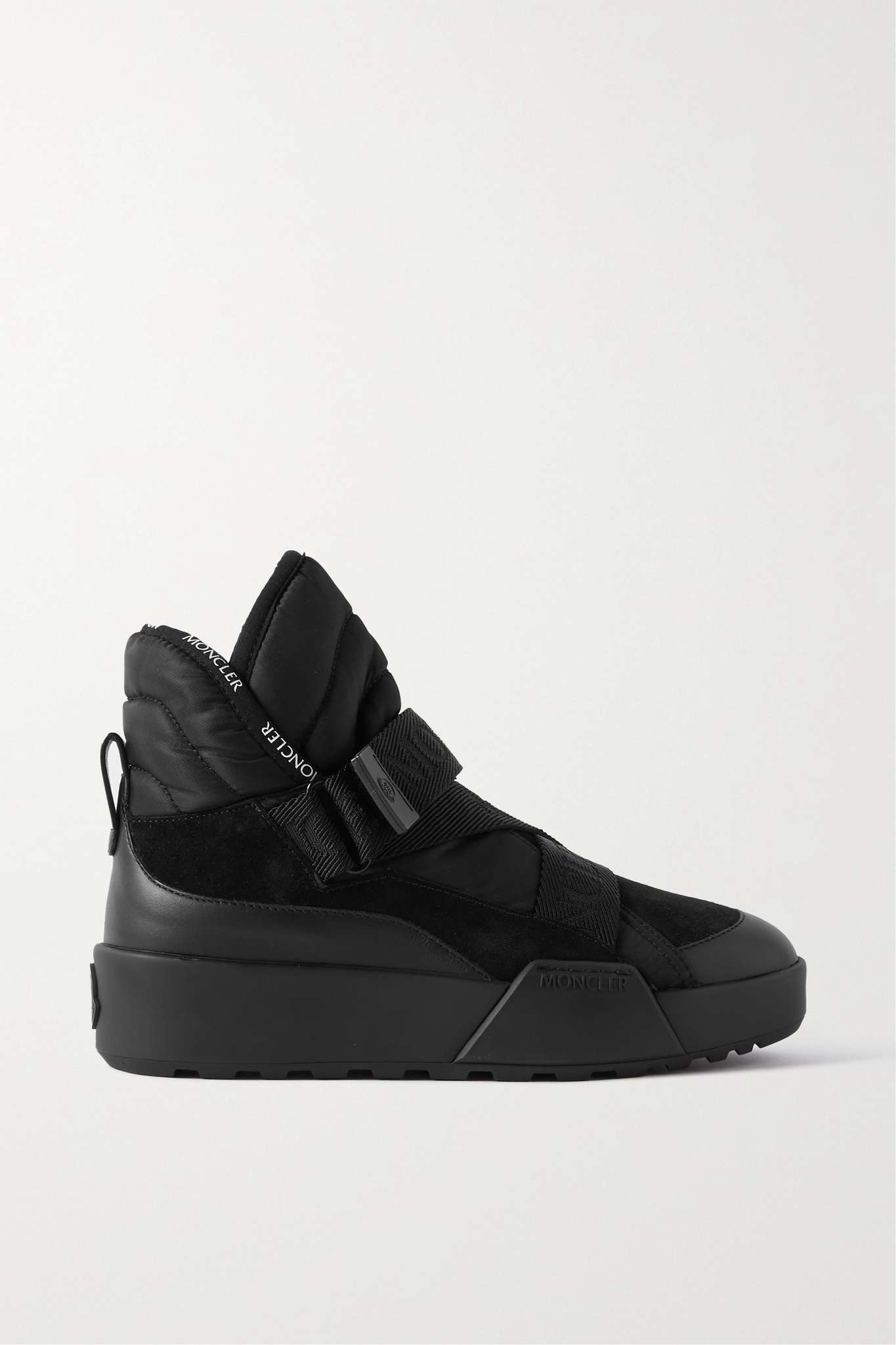 Cross Promyx suede-trimmed quilted shell and leather high-top sneakers - 1