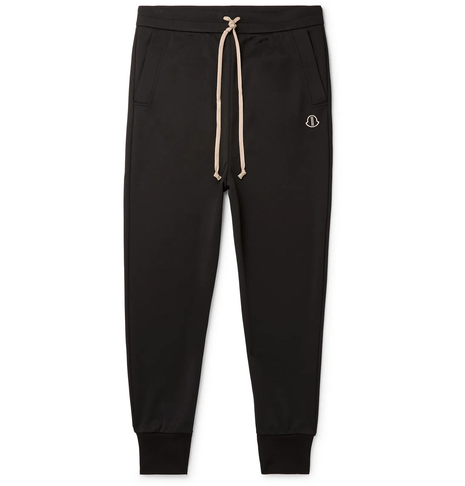 + Moncler Tapered Acetate Logo-Appliquéd Jersey Track Pants - 1