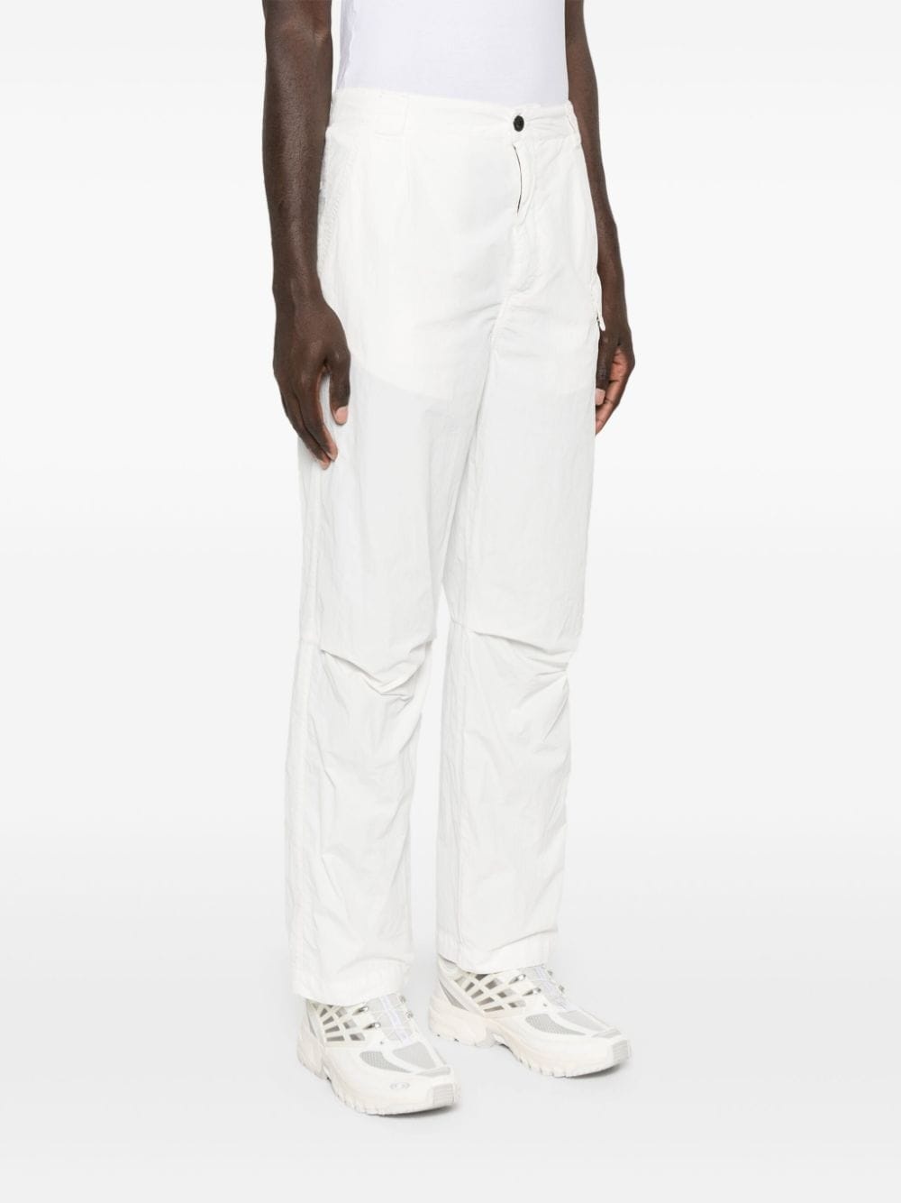 Lens-detail tapered-leg trousers - 3