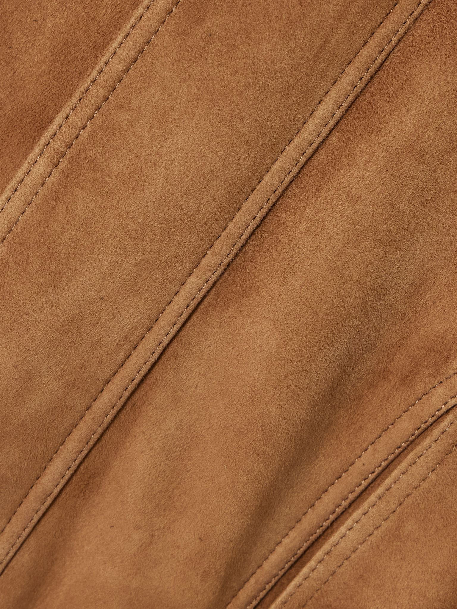 Dalma suede bomber jacket Tan - 5