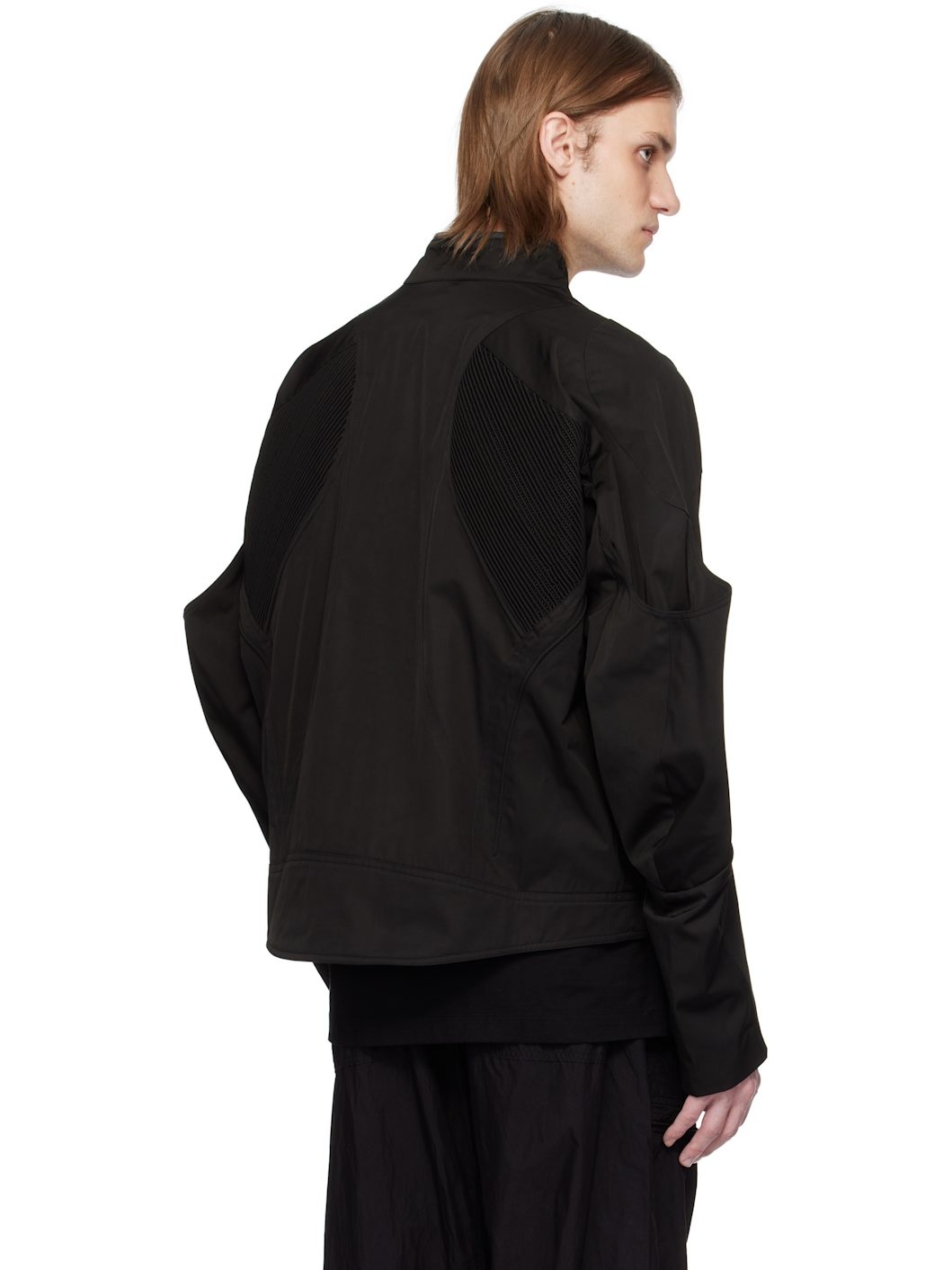 Black Thorn Moto Bomber Jacket - 3
