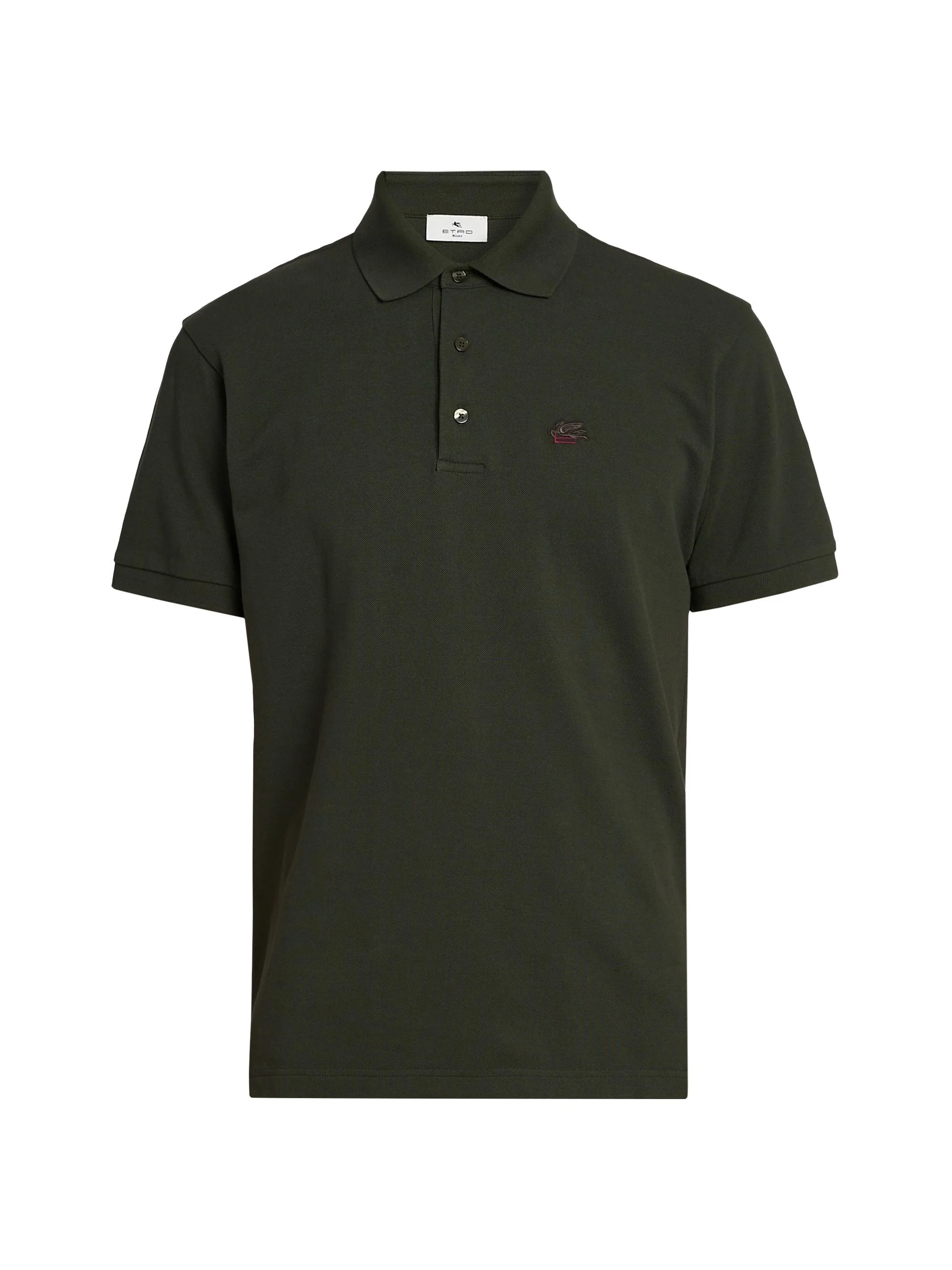 Men's Cotton Polo Shirt - Verde Oliva Scuro - 1