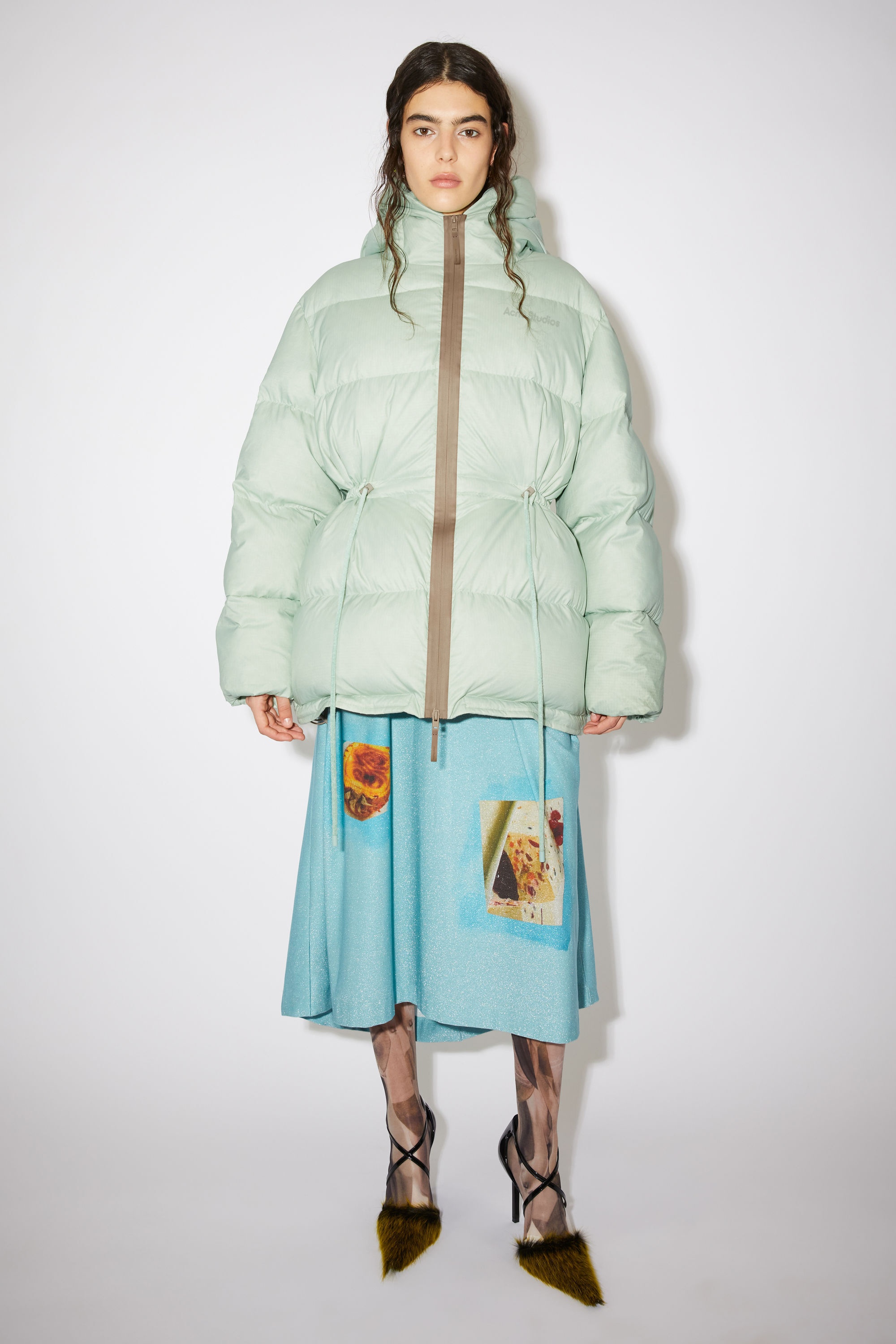 Hooded puffer jacket - Spearmint green - 2