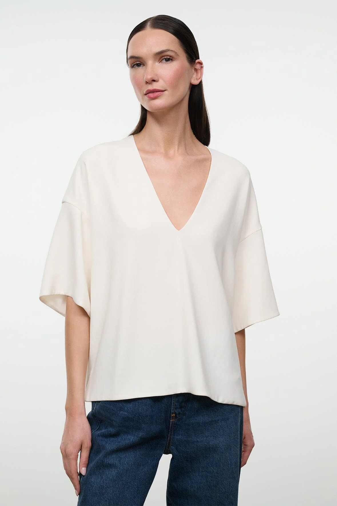 STAUD STUDIO TEE IVORY - 1