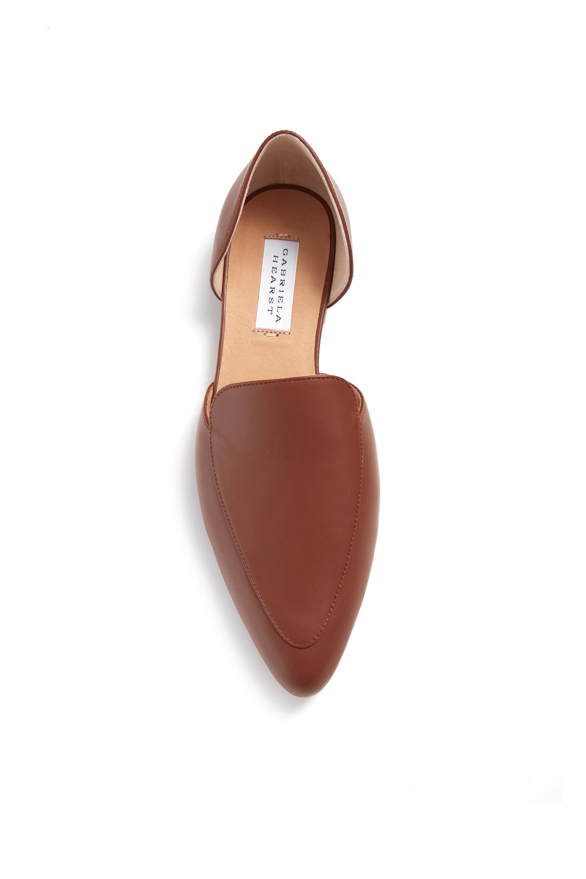 Jax Flat Shoe in Cognac Leather - 4