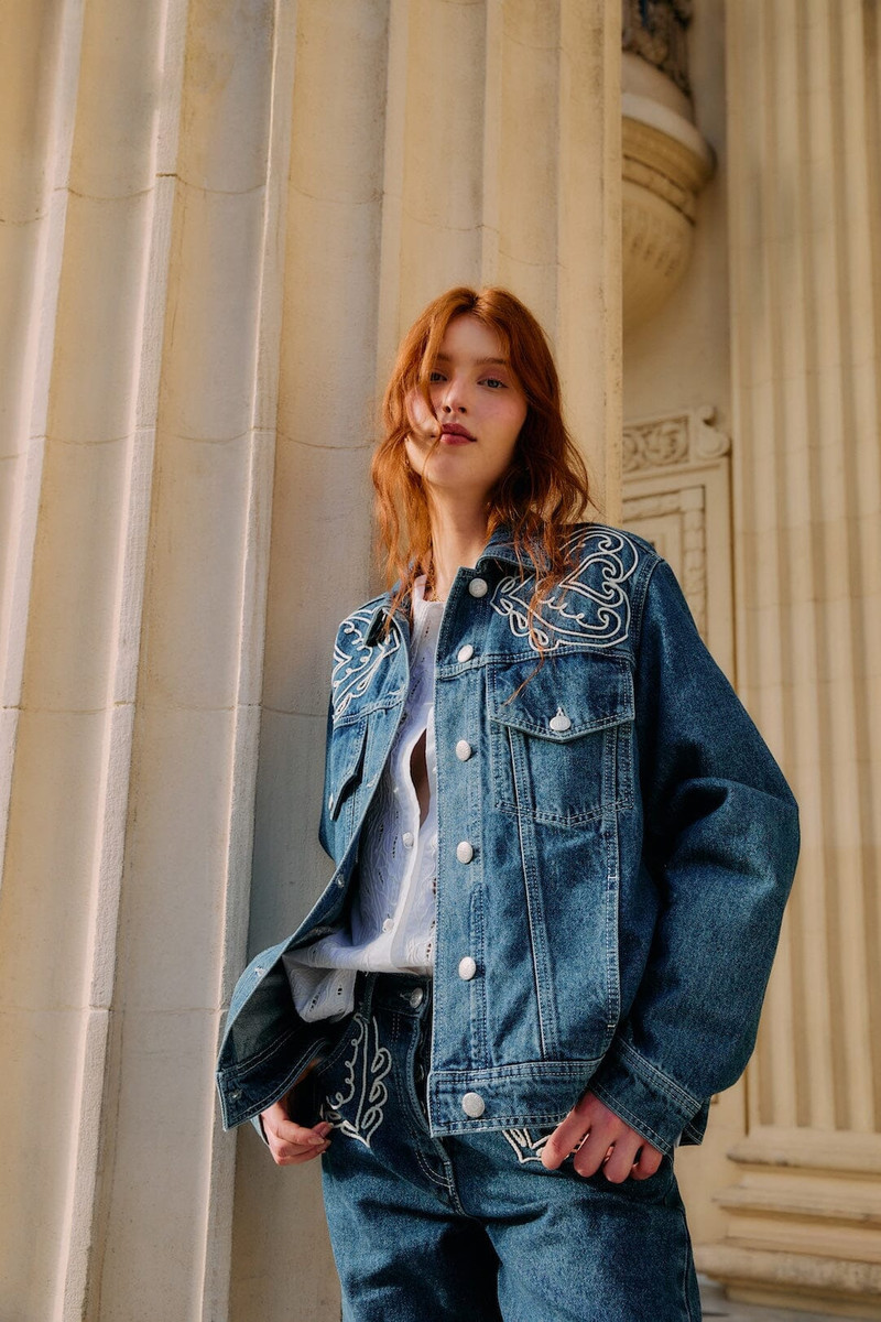 Denim Cornely Buttoned Embroidered Jacket 1