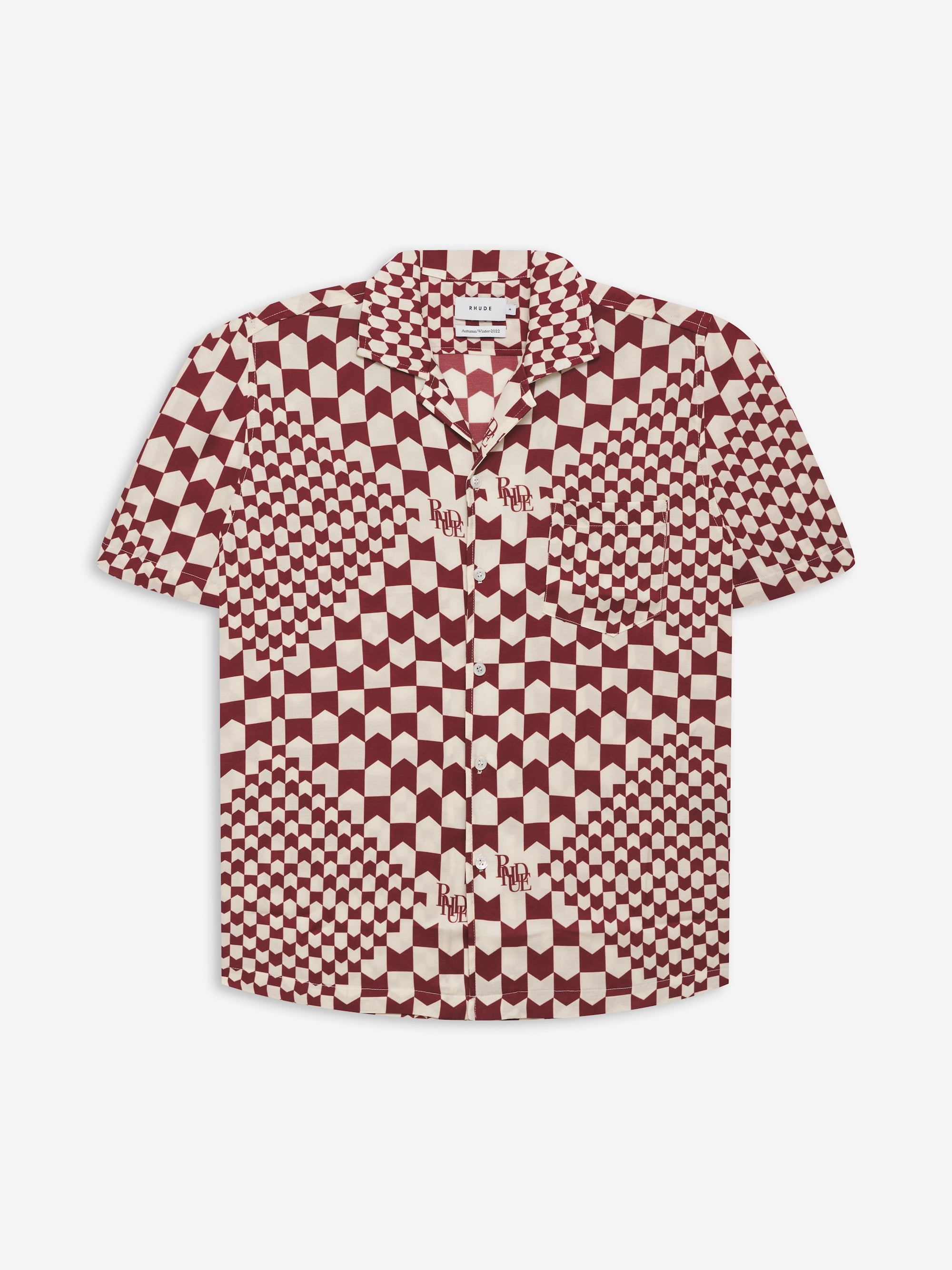 RAYON CHECKER BUTTON UP - 1
