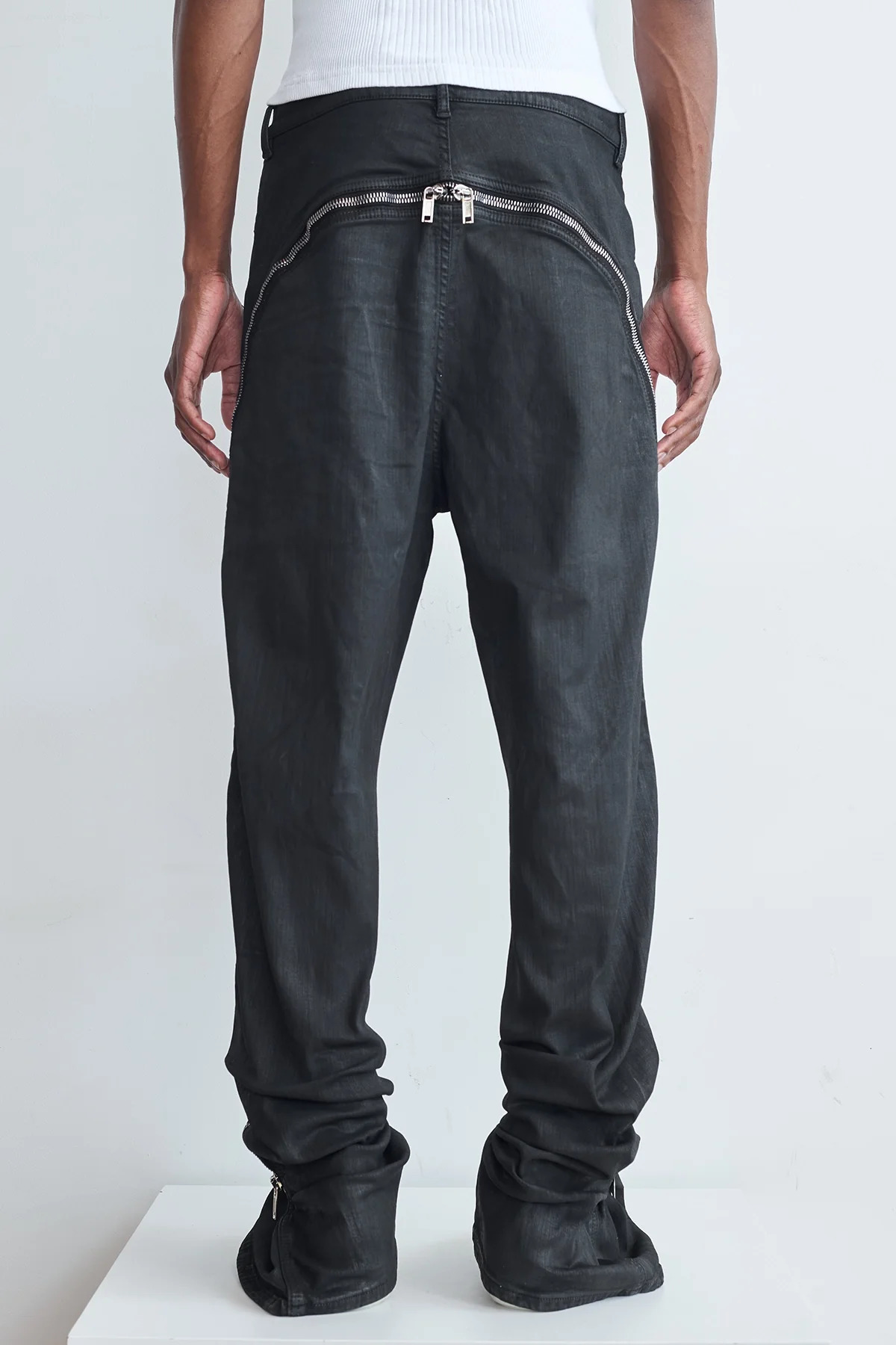 Rick Owens Drkshdw Bolan Banana Jeans With Zips Black - 6