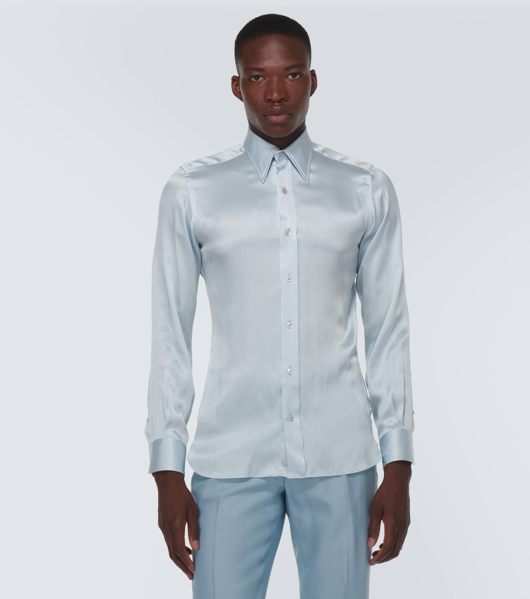 Silk charmeuse shirt - 3