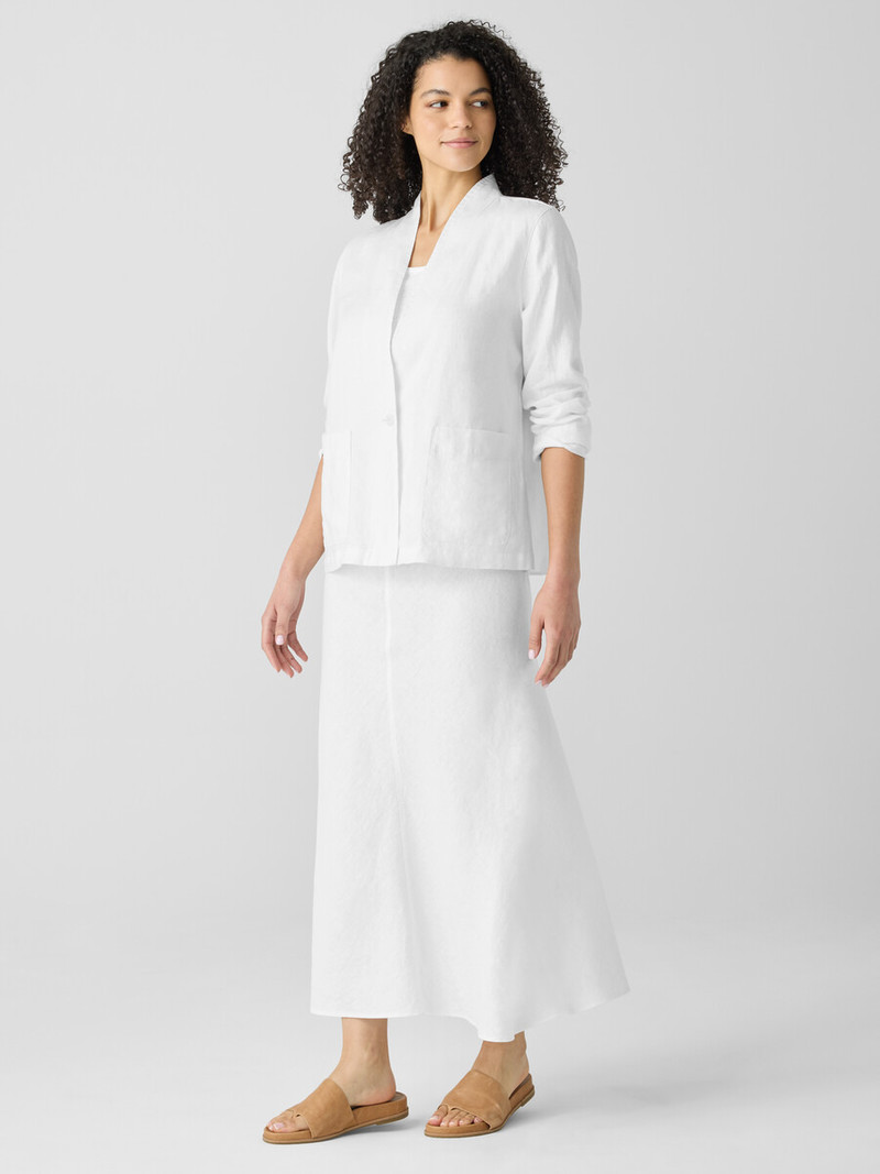 Organic Linen High Collar Jacket 3
