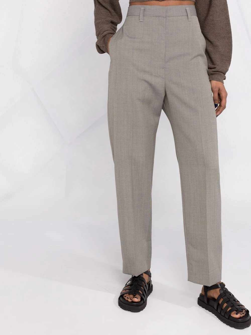 high-rise tailored trousers - 5