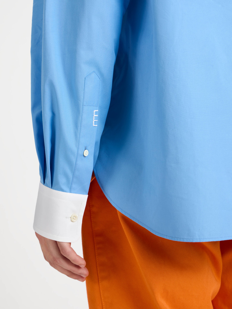 CONTRAST COLLAR DRESS SHIRT IN CORNFLOWER BLUE 6