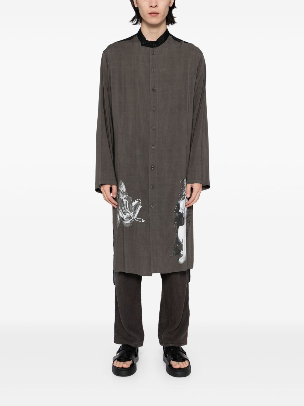 message-print shirt - 2