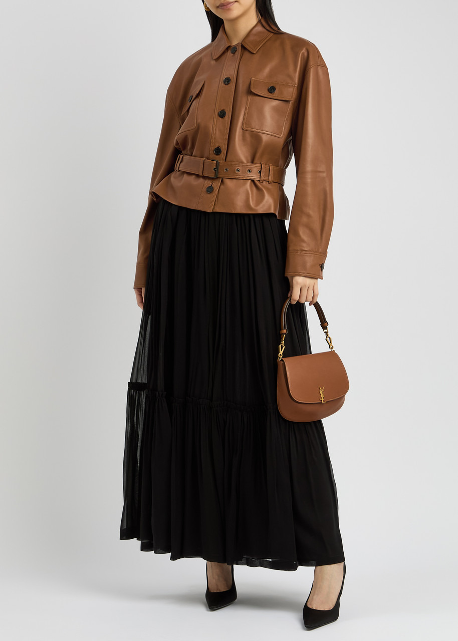 Yves Saint Laurent Belted Leather Jacket - 4