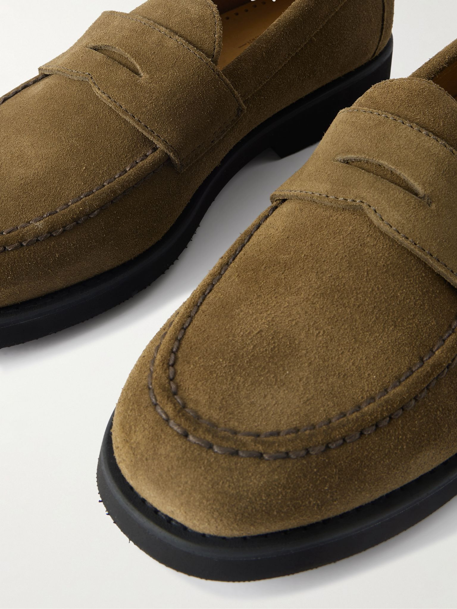 Ryan Suede Penny Loafers Green - 5