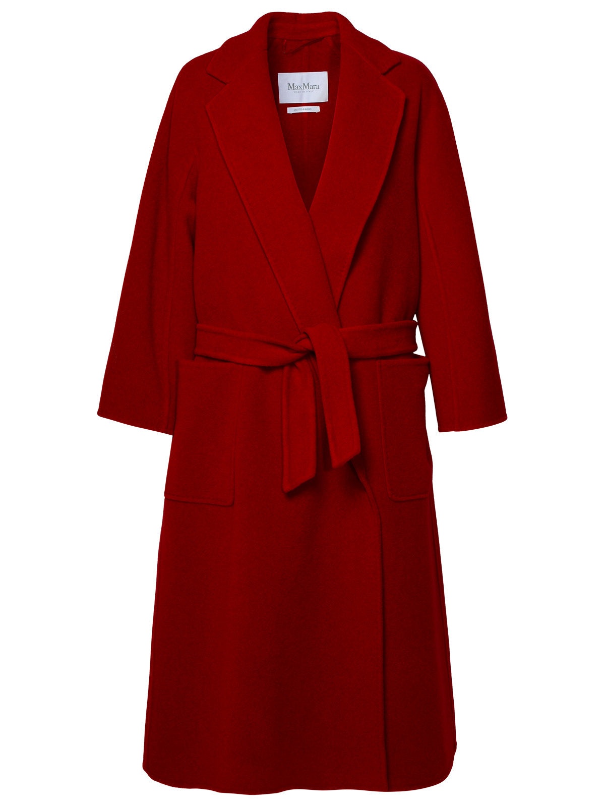 Max Mara Donna Red Cashmere Coat - 1