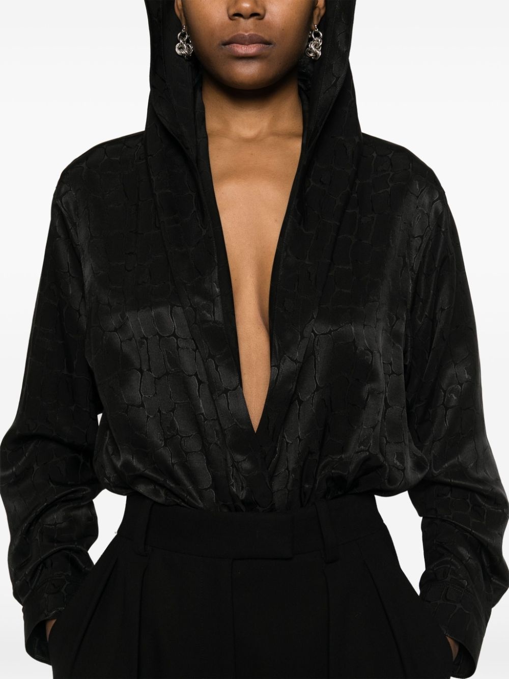 jacquard-pattern bodysuit - 5