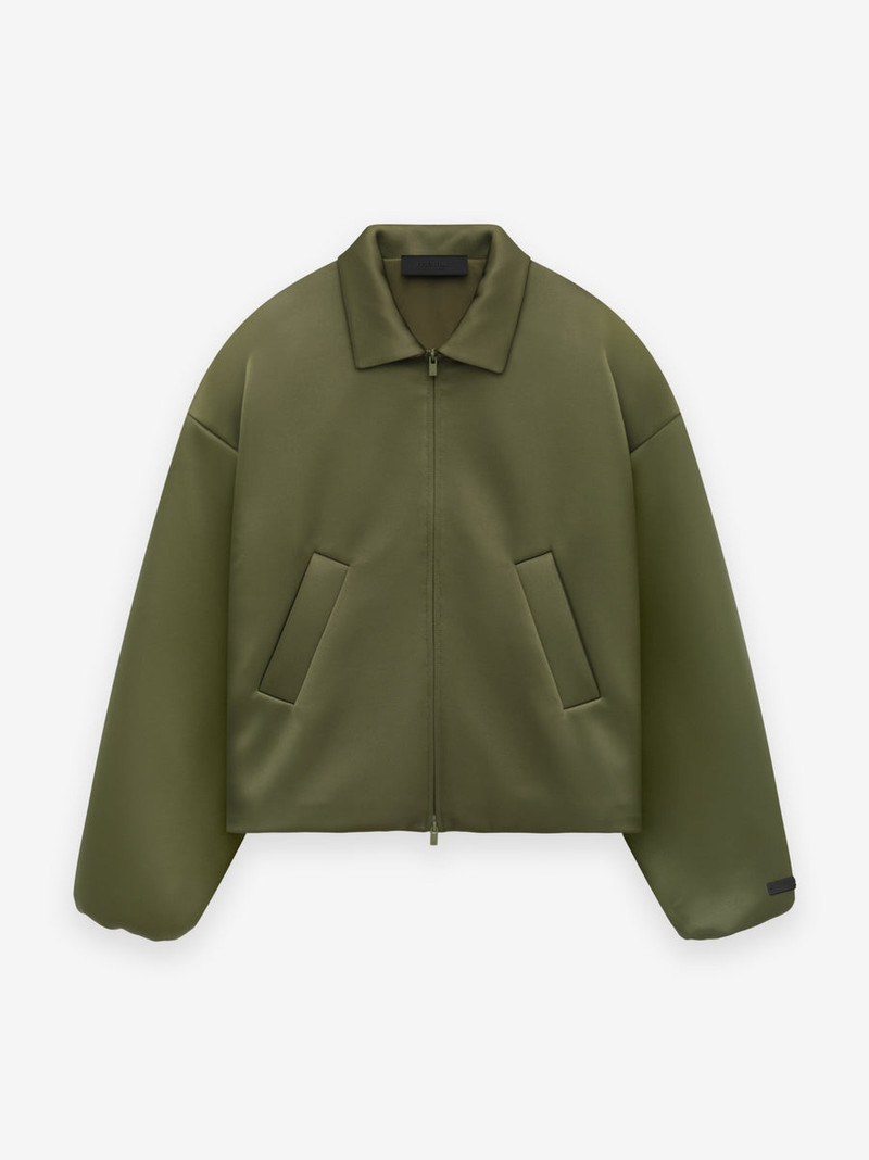 Womens Satin Nylon Bomber Jacket 1