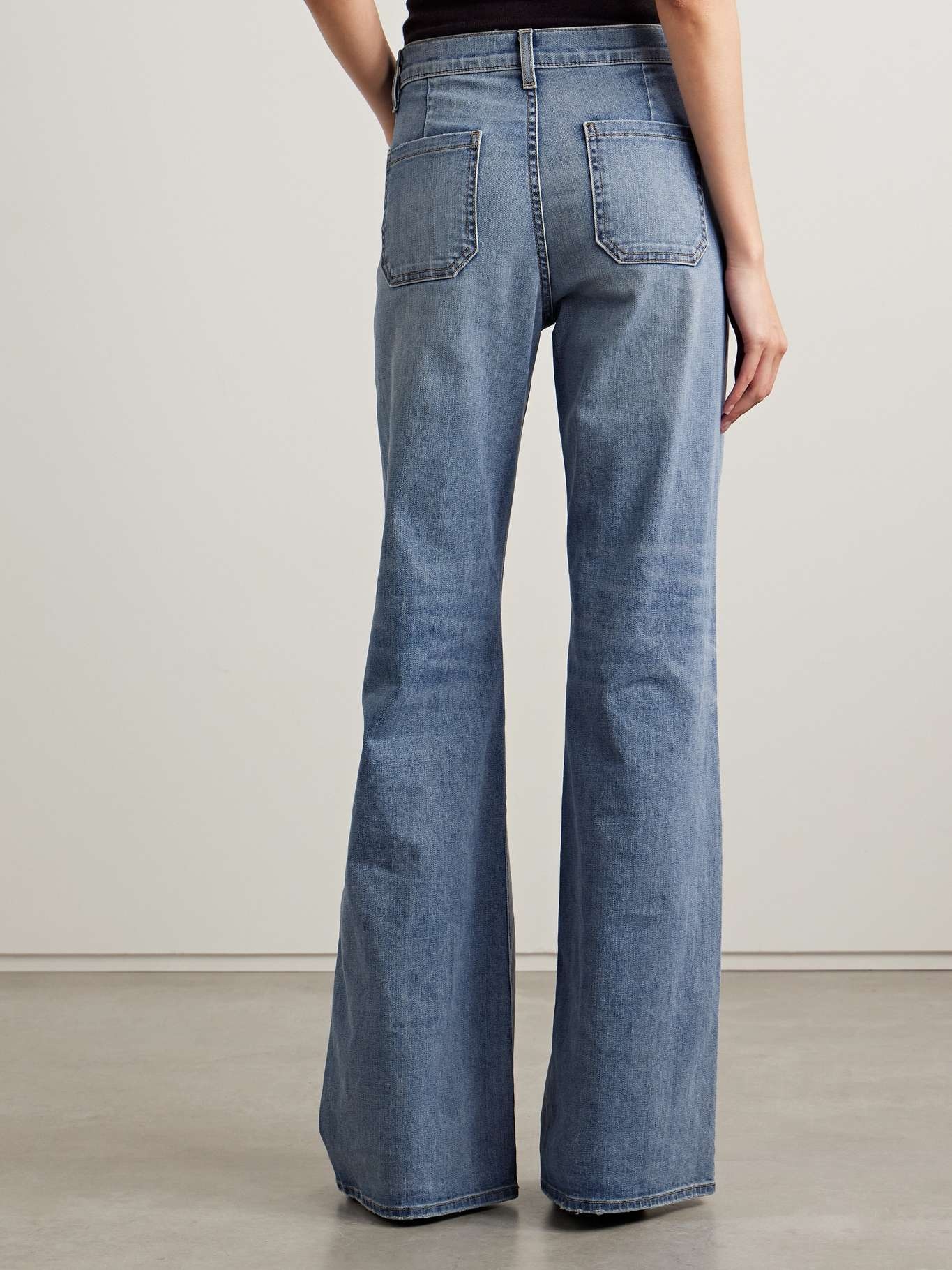 Florence distressed high-rise flared jeans Mid denim - 4
