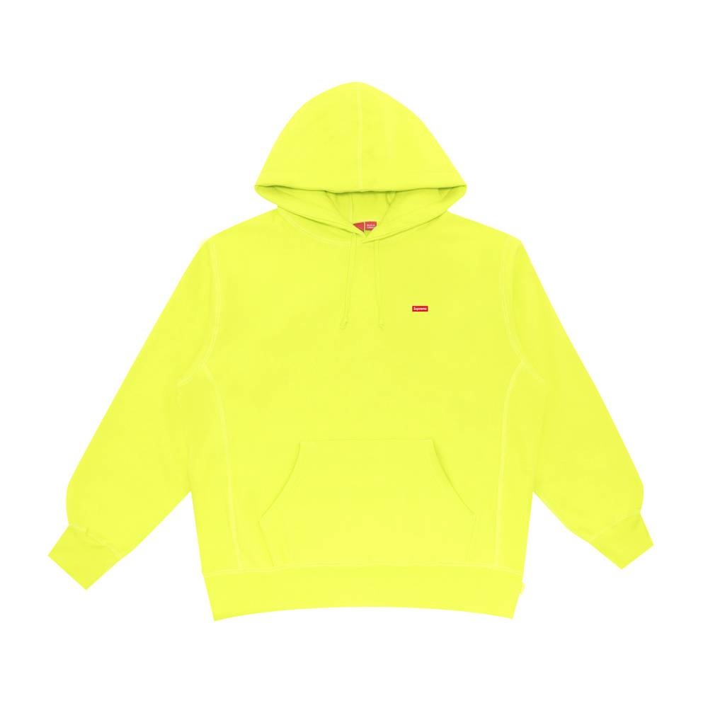 Supreme Small Box Hooded Sweatshirt 'Bright Yellow' - 1