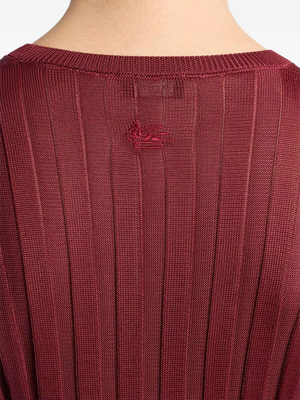 ribbed long-sleeved sweatshirt - 4