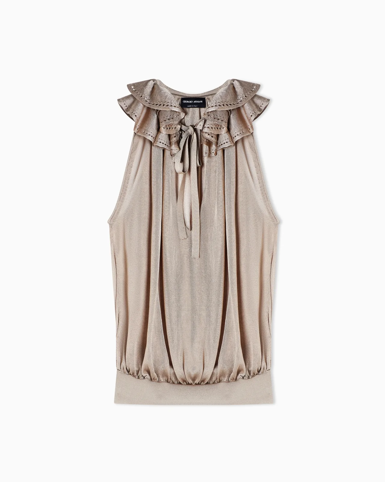 VISCOSE TOP WITH ASV RUFFLES - 1