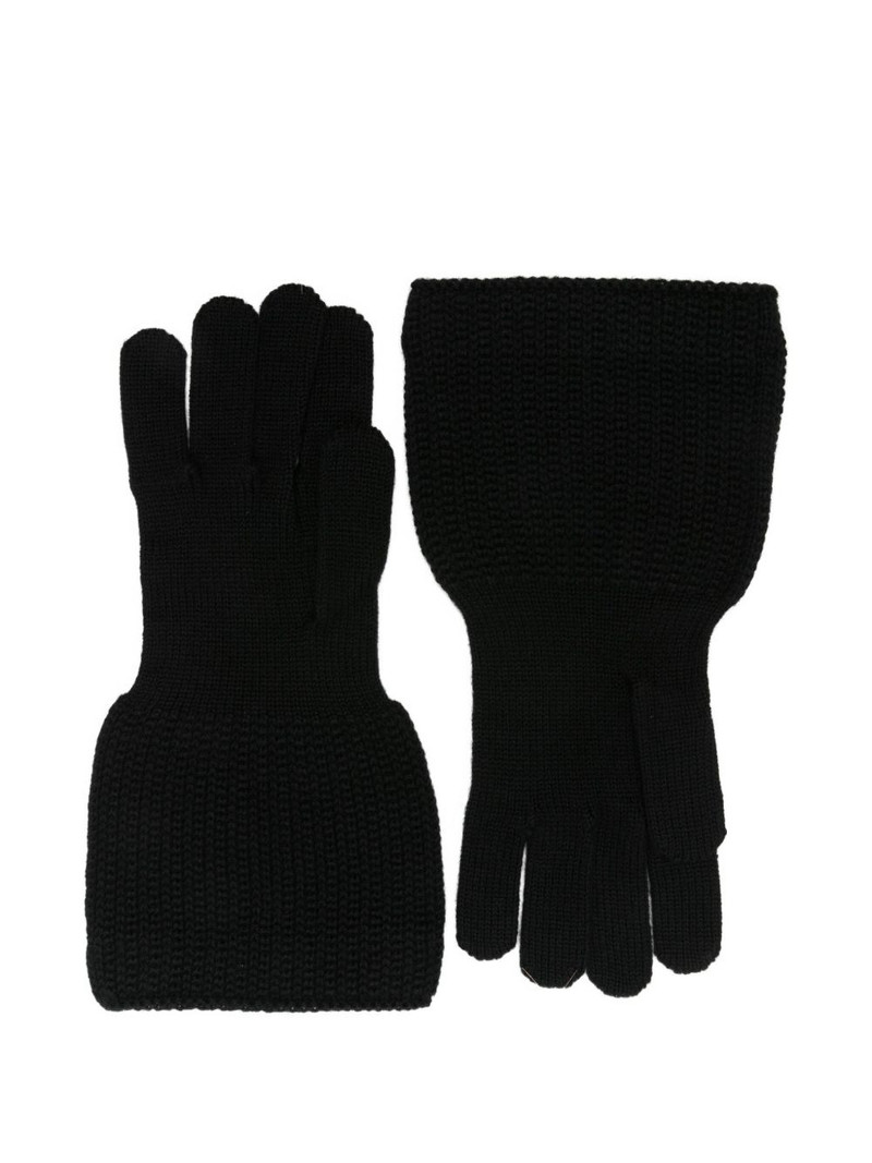 ribbed-knit gloves 1