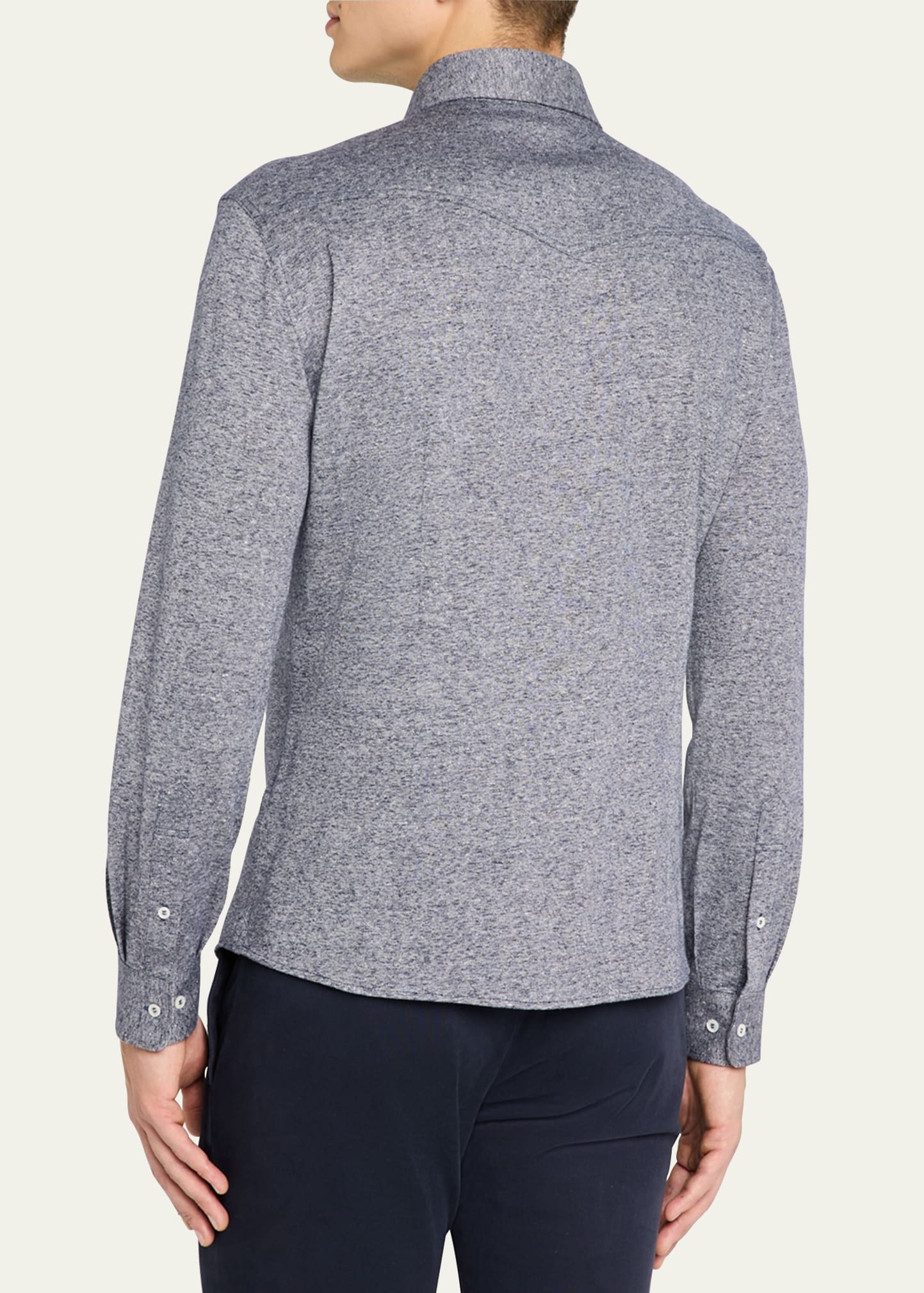 Men's Cotton and Linen Western Shirt - 3