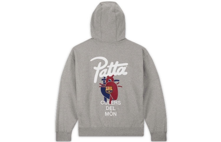 Nike FC Barcelona x Patta Solo Swoosh Hoodie 'Grey' FD4147-063 - 2