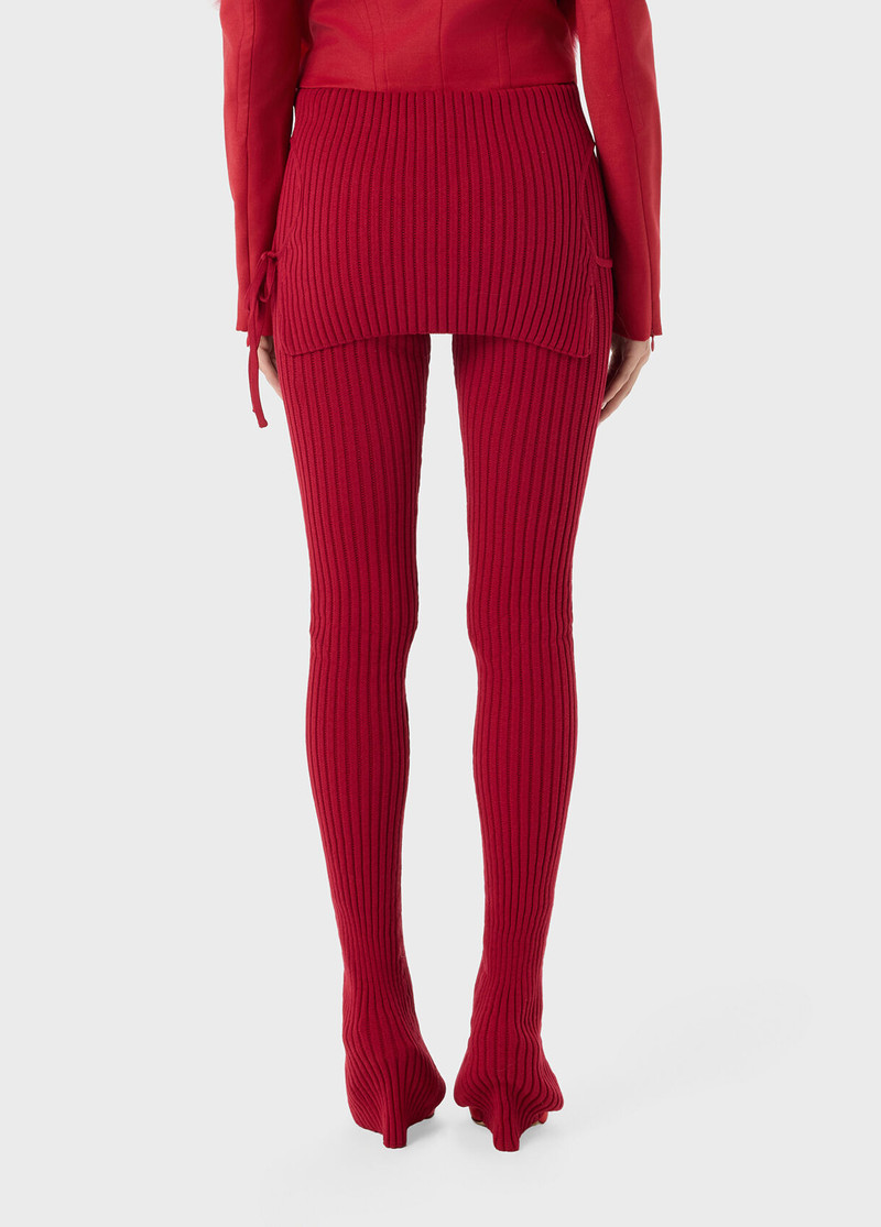 KNIT LEGGINGS WITH CUT-OUTS AND LACES 3