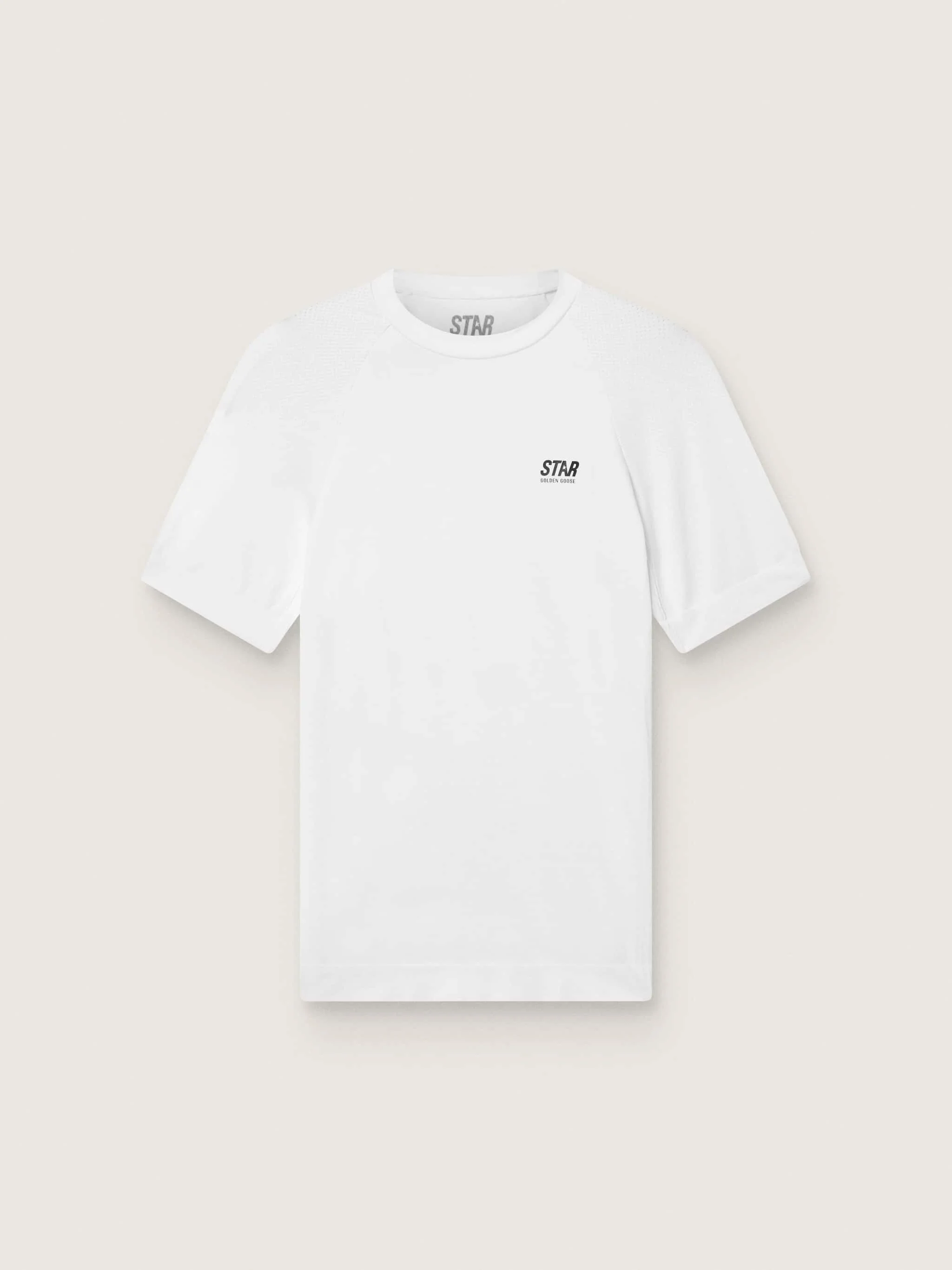 Men's slim-fit white sports T-shirt - 1