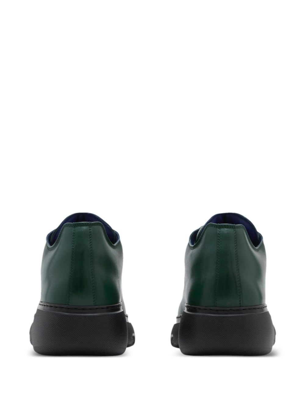 【関税込み】Burberry グリーン Ranger レザースニーカー Burberry Ranger leather sneakers | farfetch | REVERSIBLE
